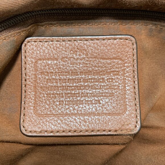 Womens Coach Isabelle Brown Pebbled Leather Shoulder Zip Bag Purse F34511 - Picture 4 of 12